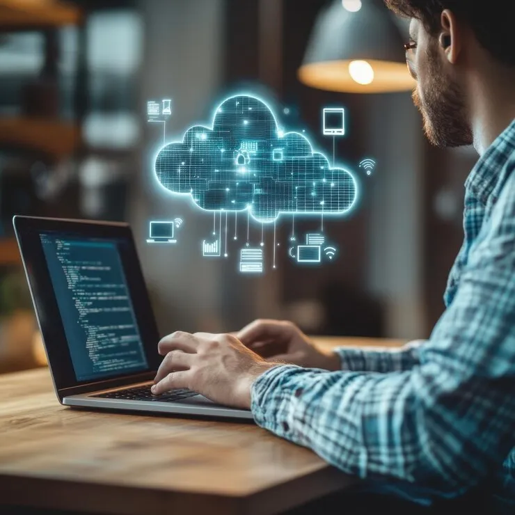 cloud computing technology man w