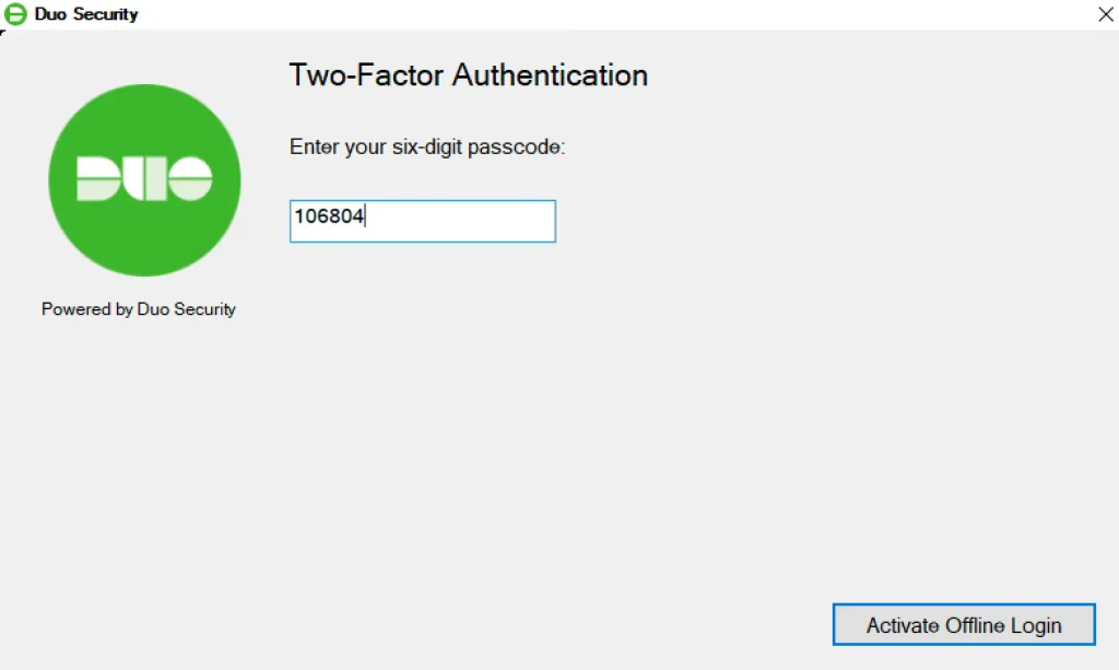 rdp offline activate duo mobile finish 2x